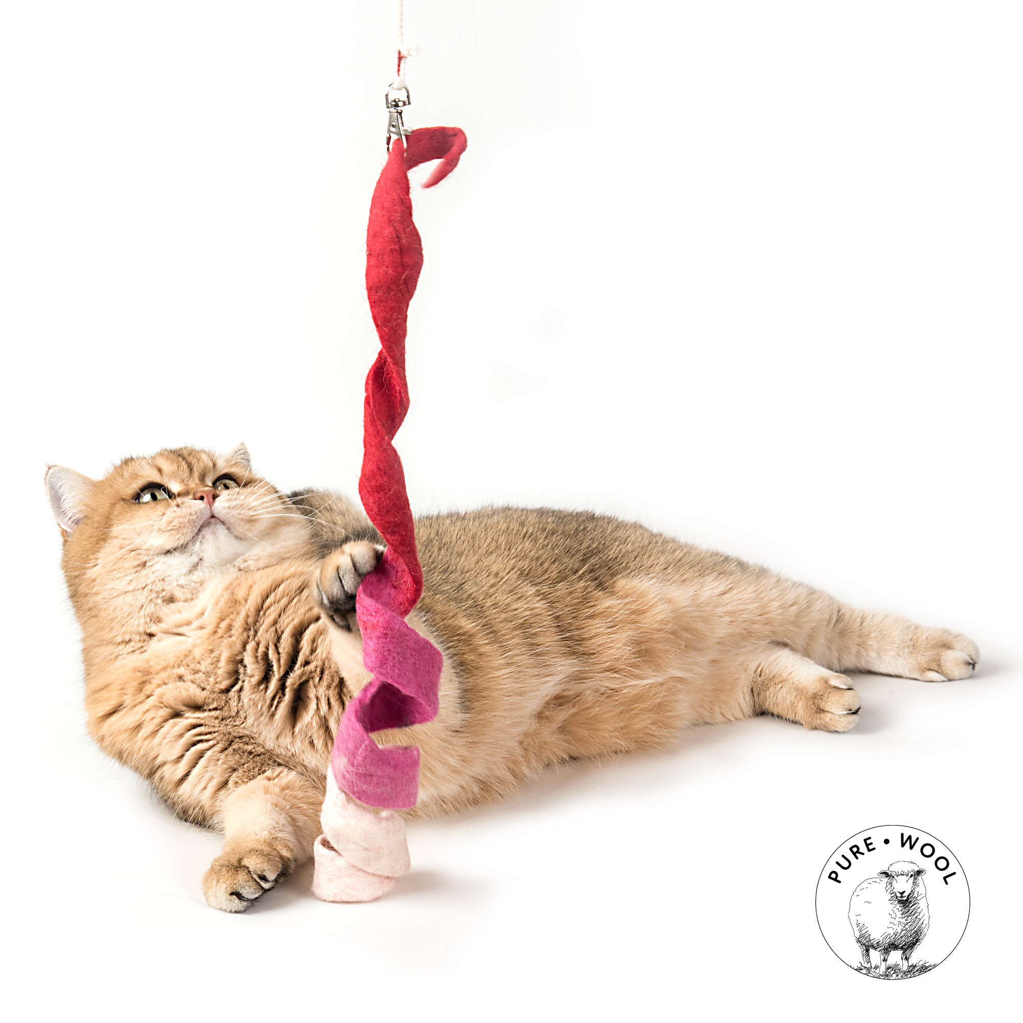 cat-toy-felted-curling-red Profeline - Felted Curling