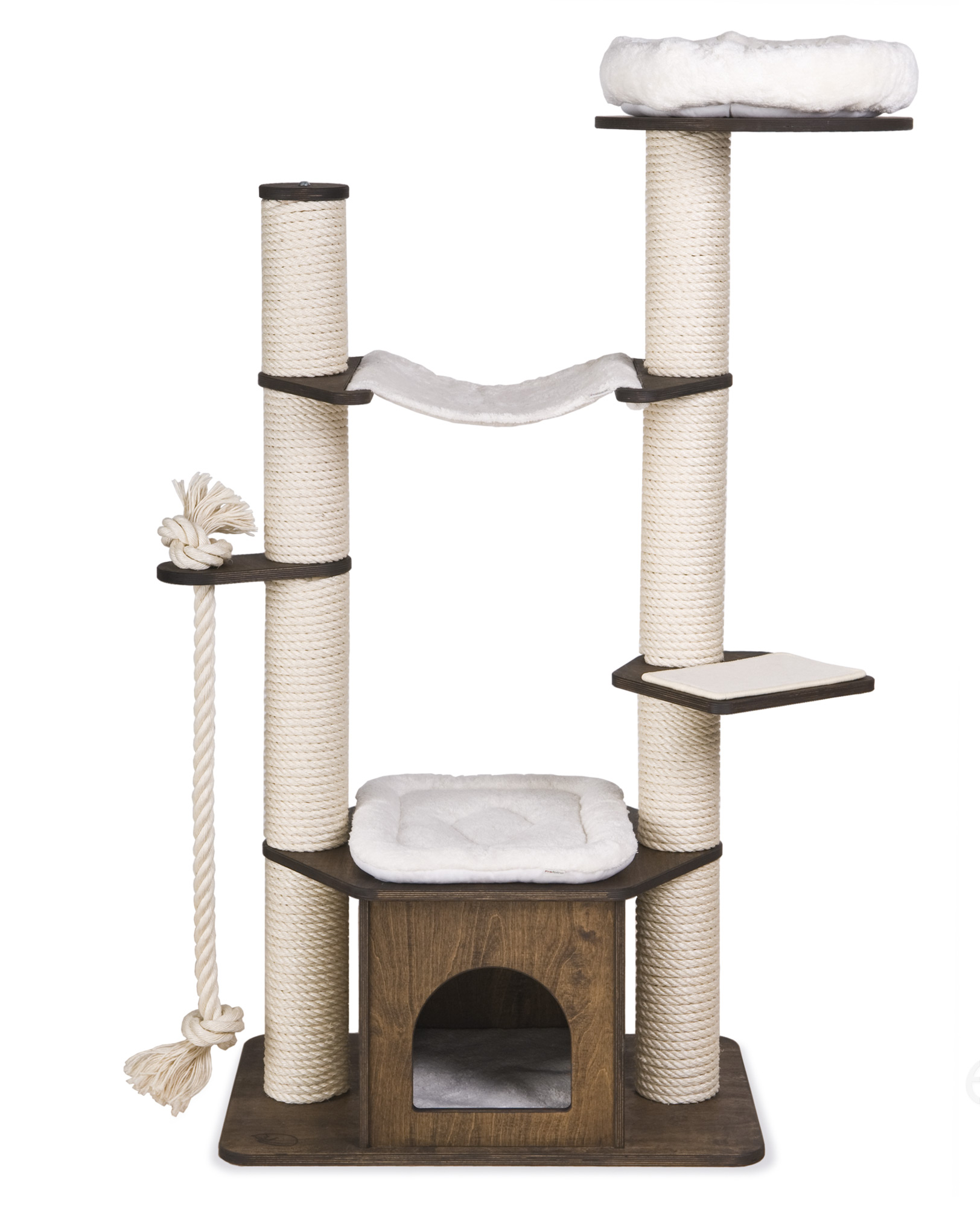 Cat Tree Model Sarah Katzenbaum Eiche, Klettkissen Natur / Oak, Velcro Cushion