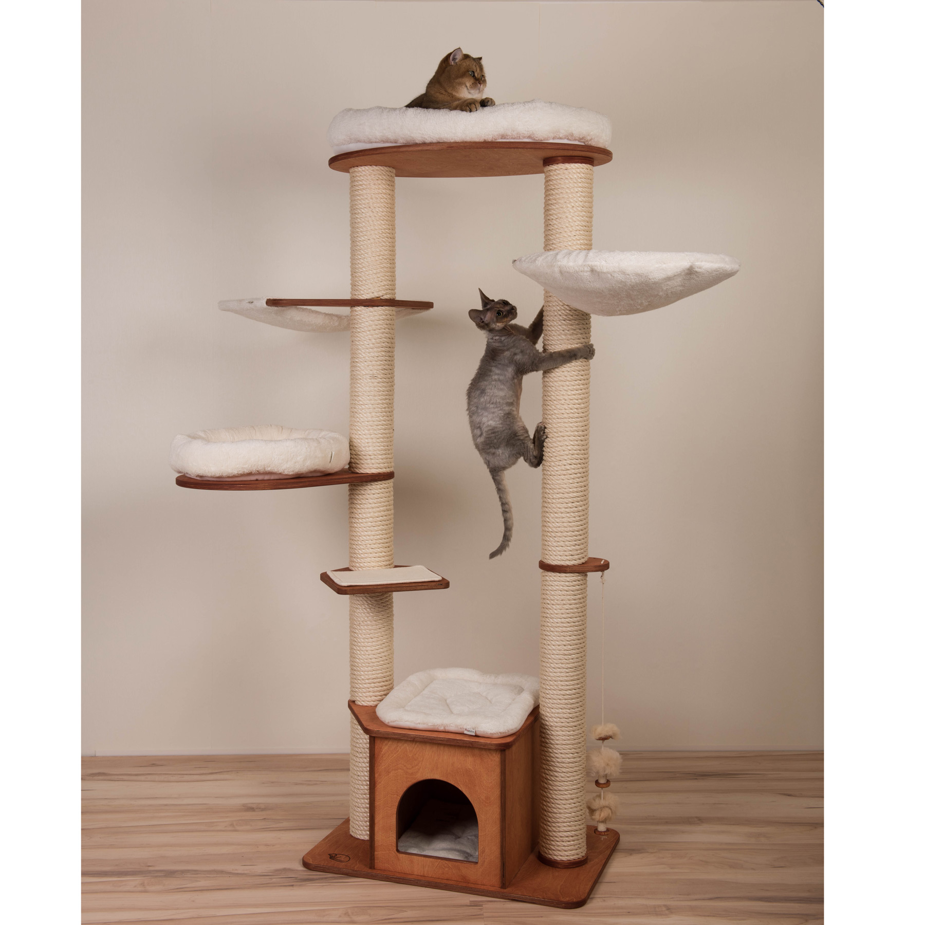 Cat Tree Model Jette Kratzbaum Jette mit Klettkissen Natur