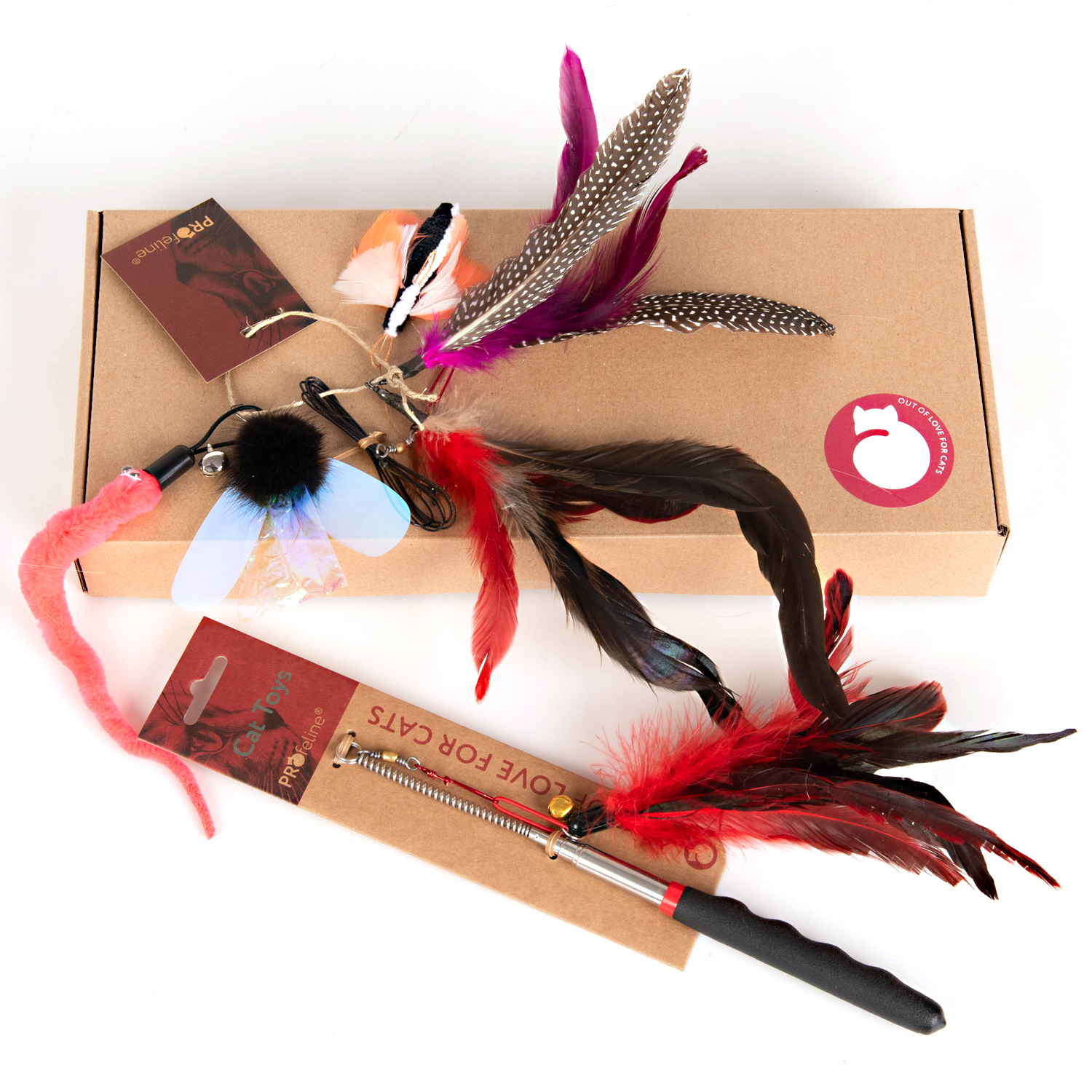 Cat Rod Set - Flutter Fun Katzenangel Set aus Federanhänger