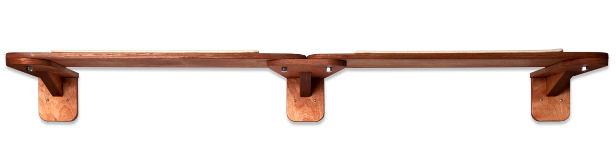 Katzen Catwalk Holzfarbe Kirsche Teppich Natur