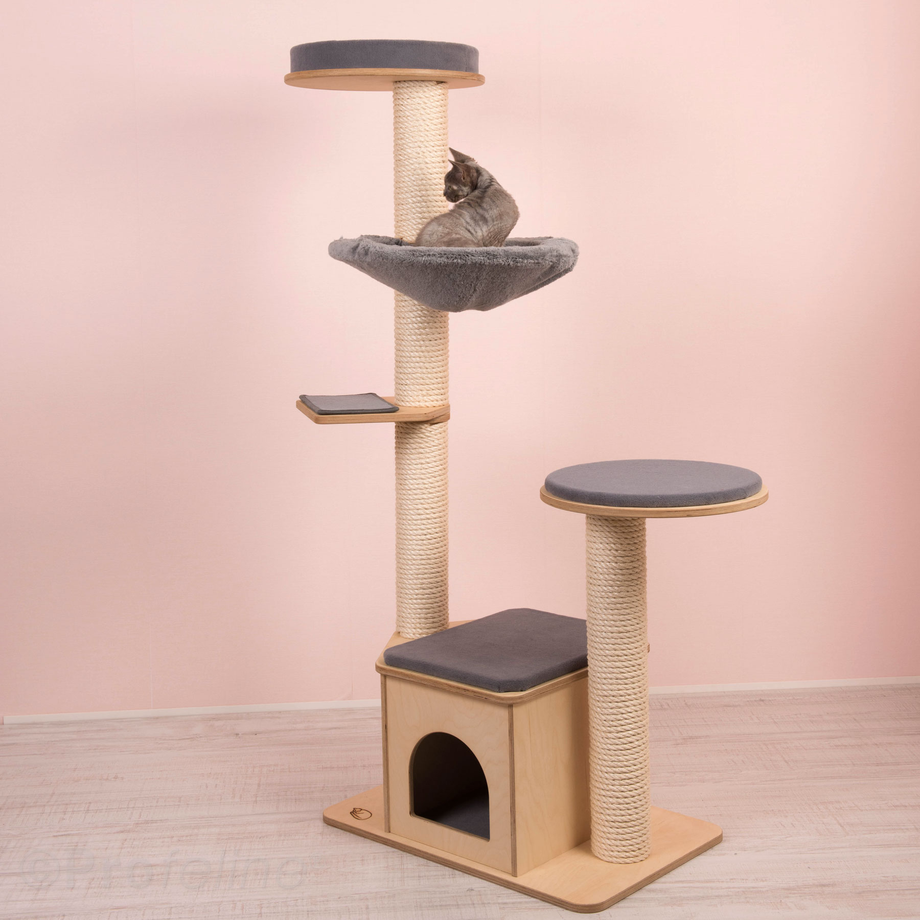 Cat Tree Model Luna Kratzbaum stabil grau