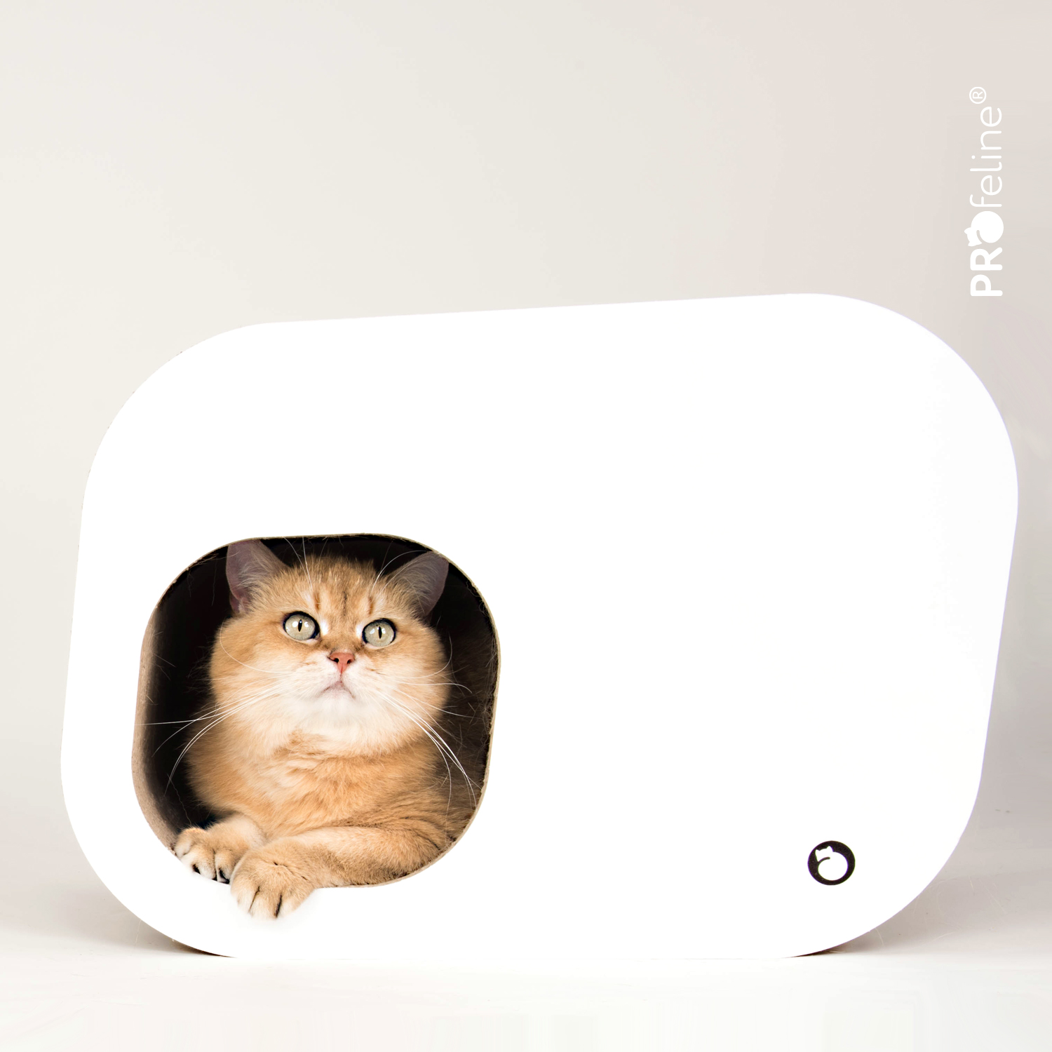 Scratching furniture Tondra - Cardboard White Katzenmöbel Tondra Katzenhöhle weiss