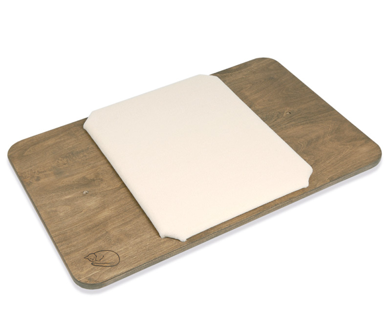 Module BP2 2-Post Ground Plate Kratzbaum Bodenplatte Holzfarbe Eiche, Bezung Teppich Natur