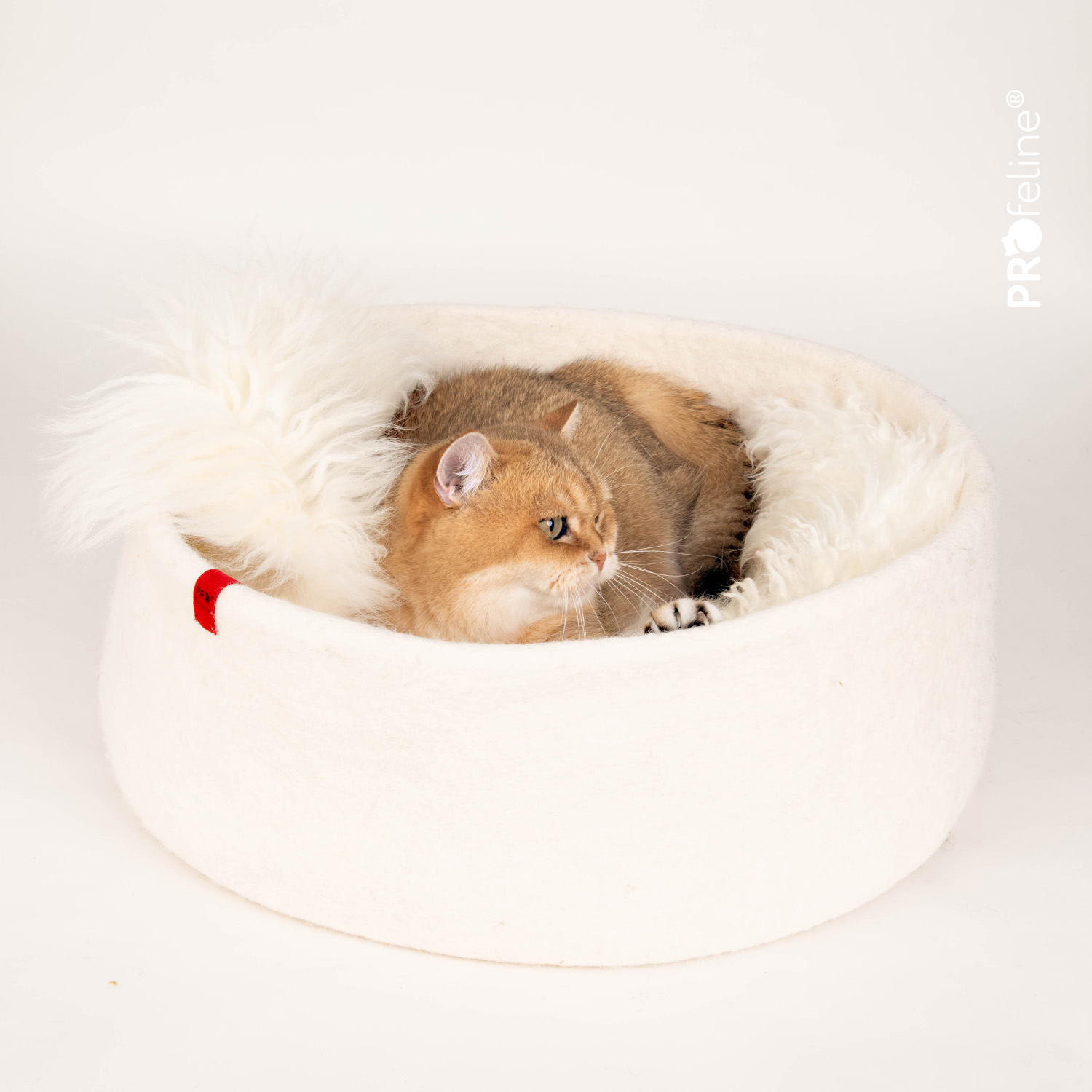 Felt Basket – Handmade Felt Cat Bed / Natural