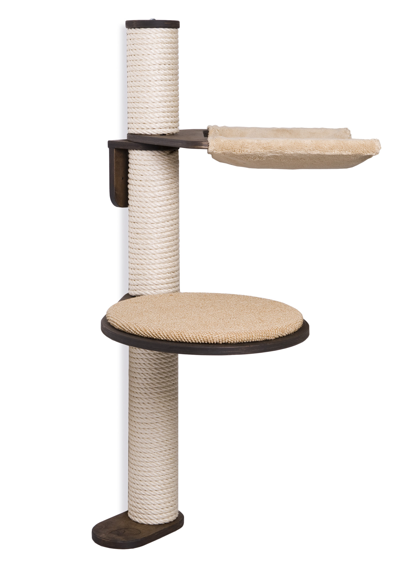 Kleiner Wandkratzbaum Eiche, Sisal Sand, Sand / Oak, Sisal Sand, Sand