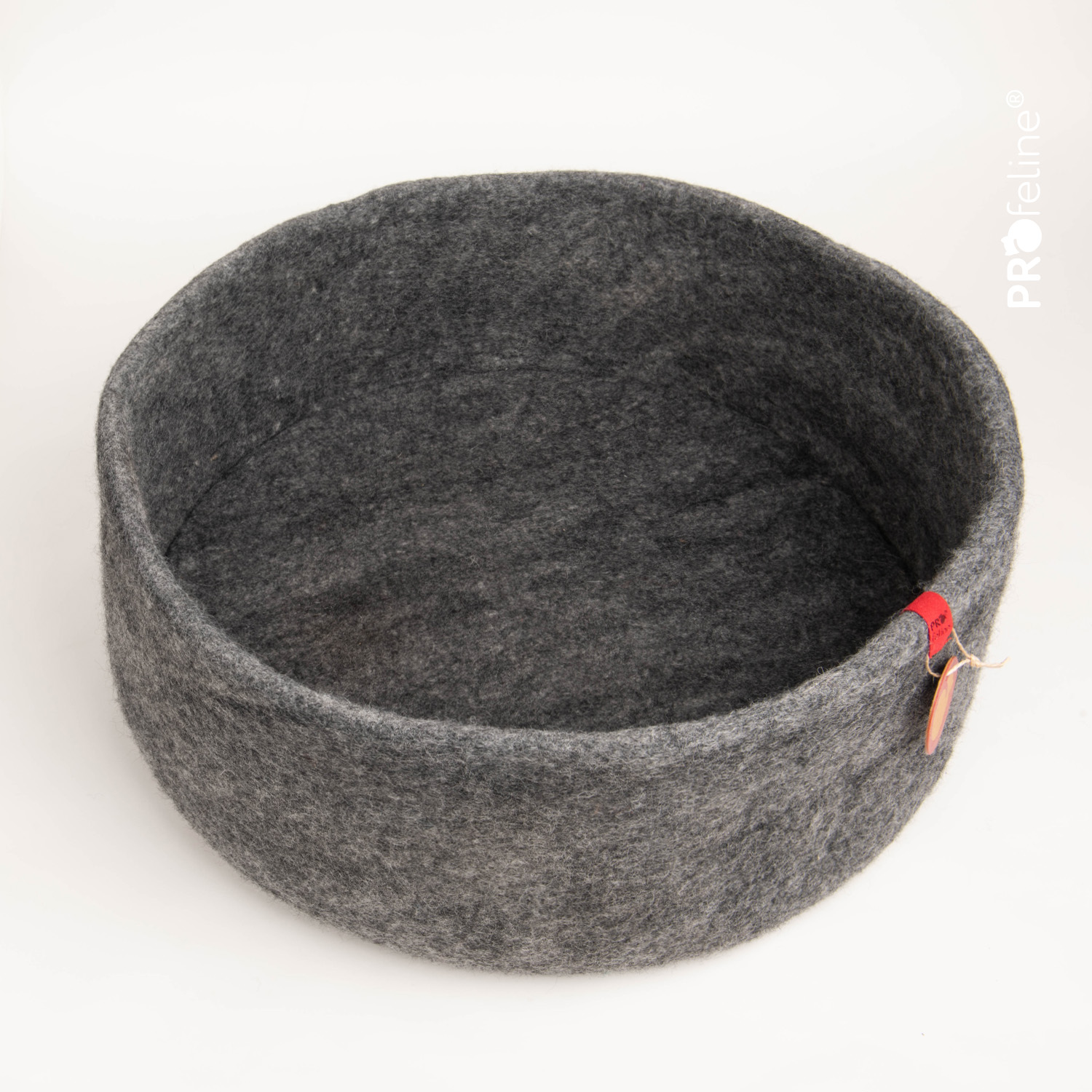 Felt Basket – Hand-Felted Cat Bed / Anthracite
