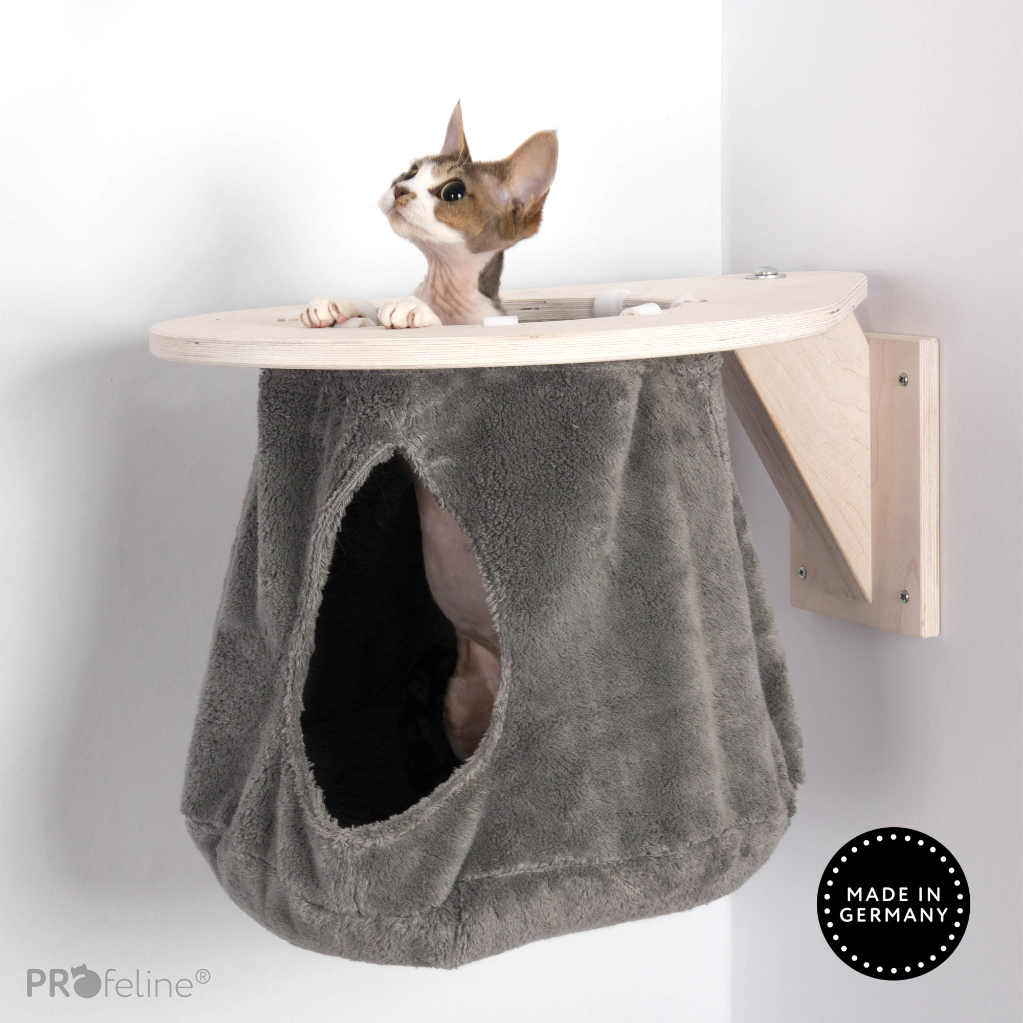 Katzen Wandhängehöhle grau Katzen Wandhängehöhle grau
