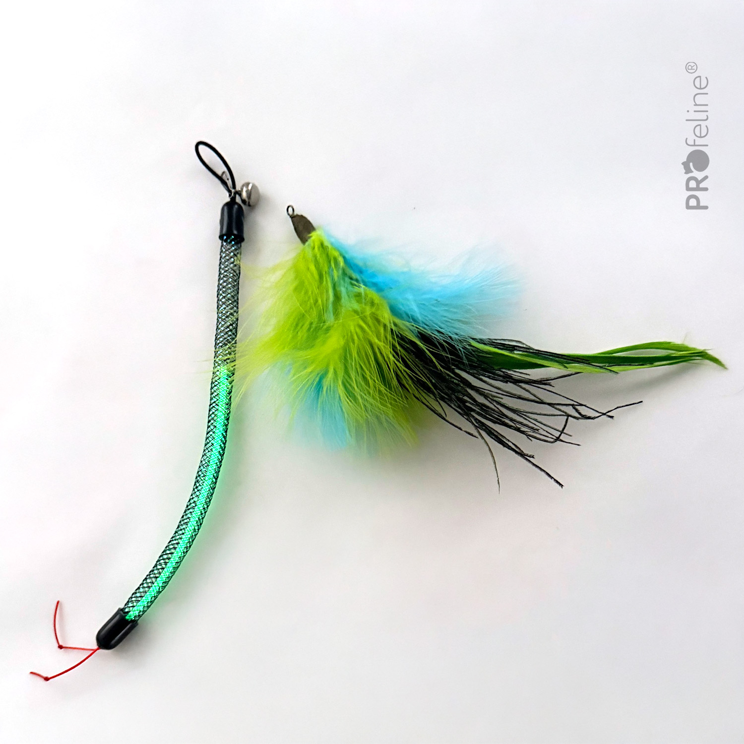 Katzenangel Anhänger leuchteneder Wurm und Feder Anhänger