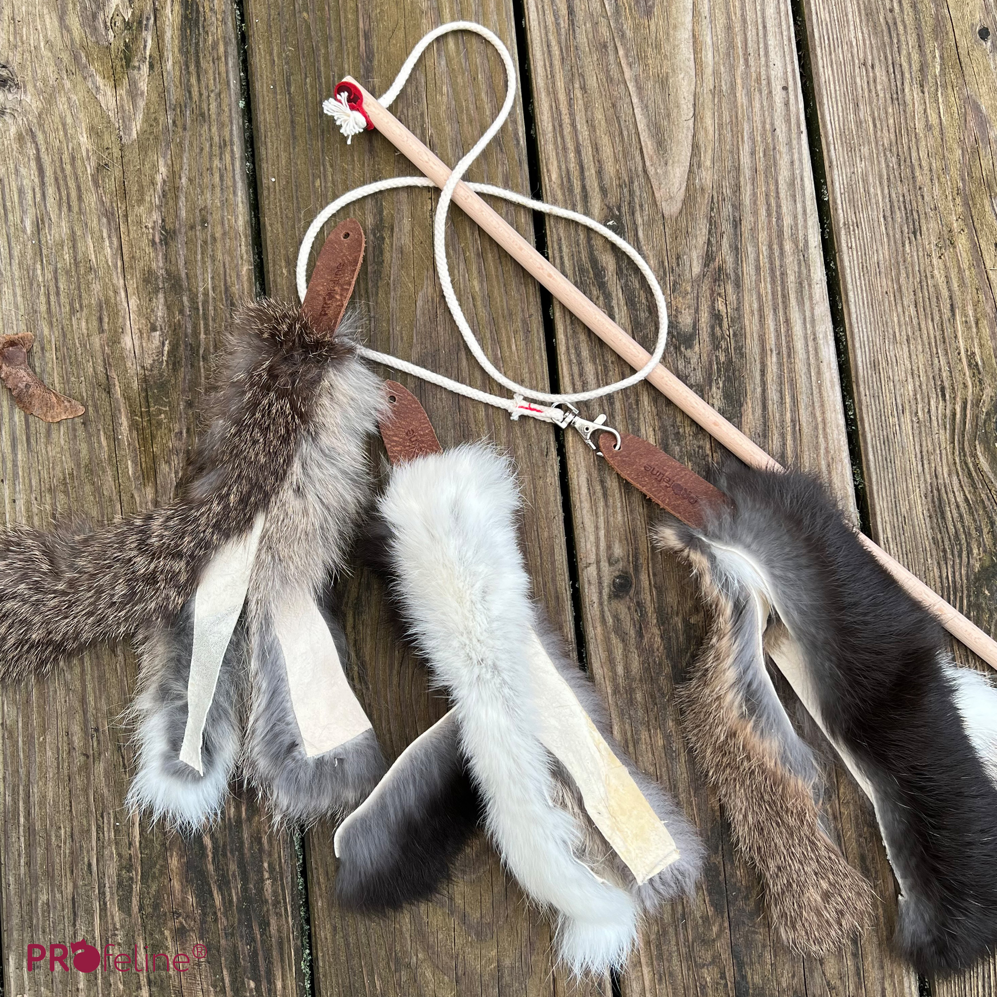 FurShaggy Rabbit Fur Attachment Ersatzanhänger Katzenangel Fellstreifen