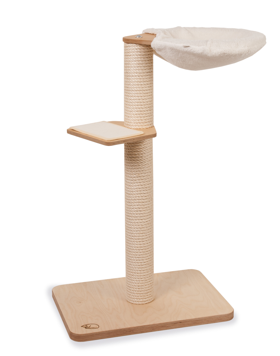 Kratzbaum Joy freistehend Birke Wood finish Birch, Carpet Cover Natural