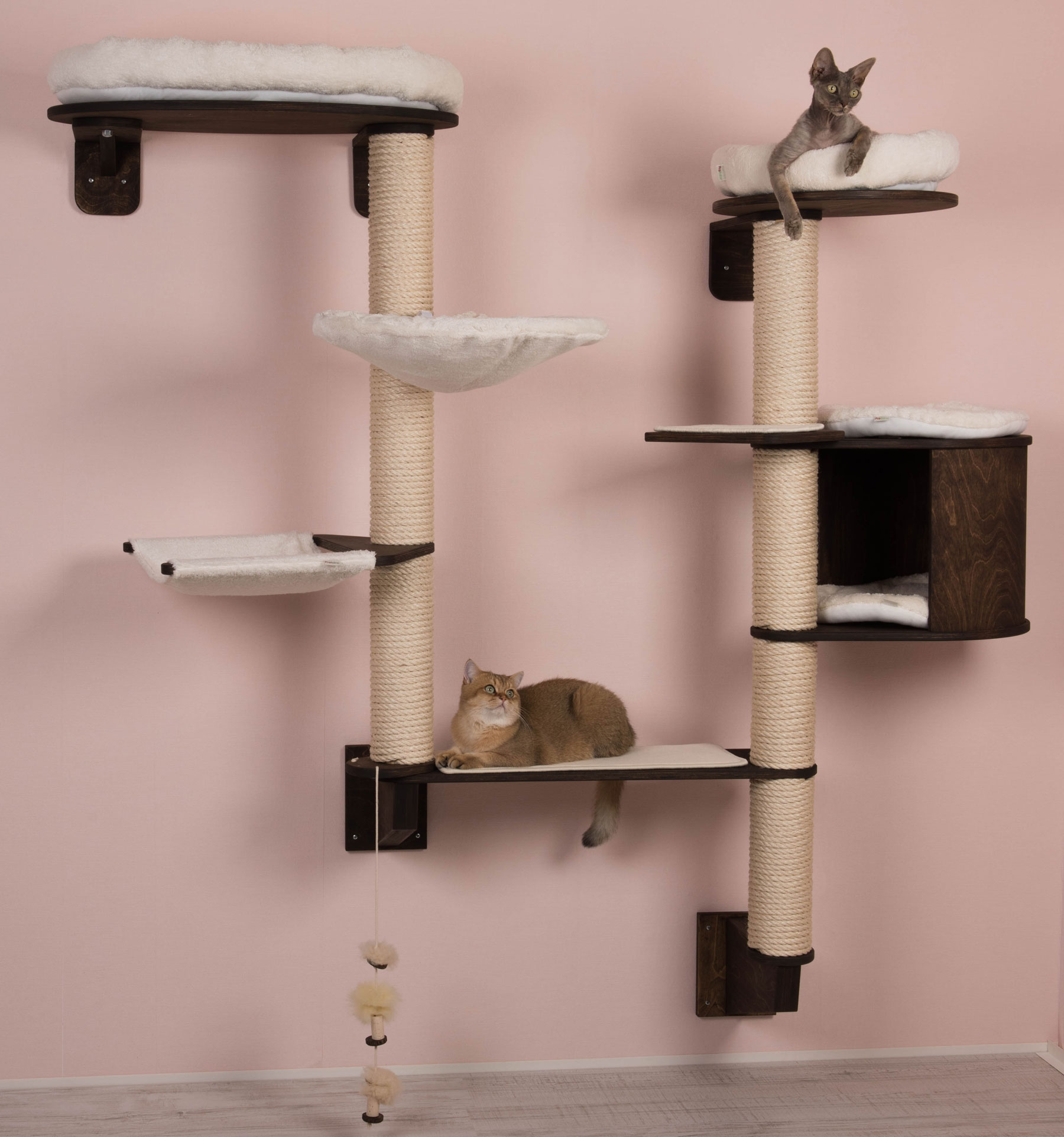 Kletterbaum Gesa Climbing Tree Wood finish Oak with Velcro Cushions