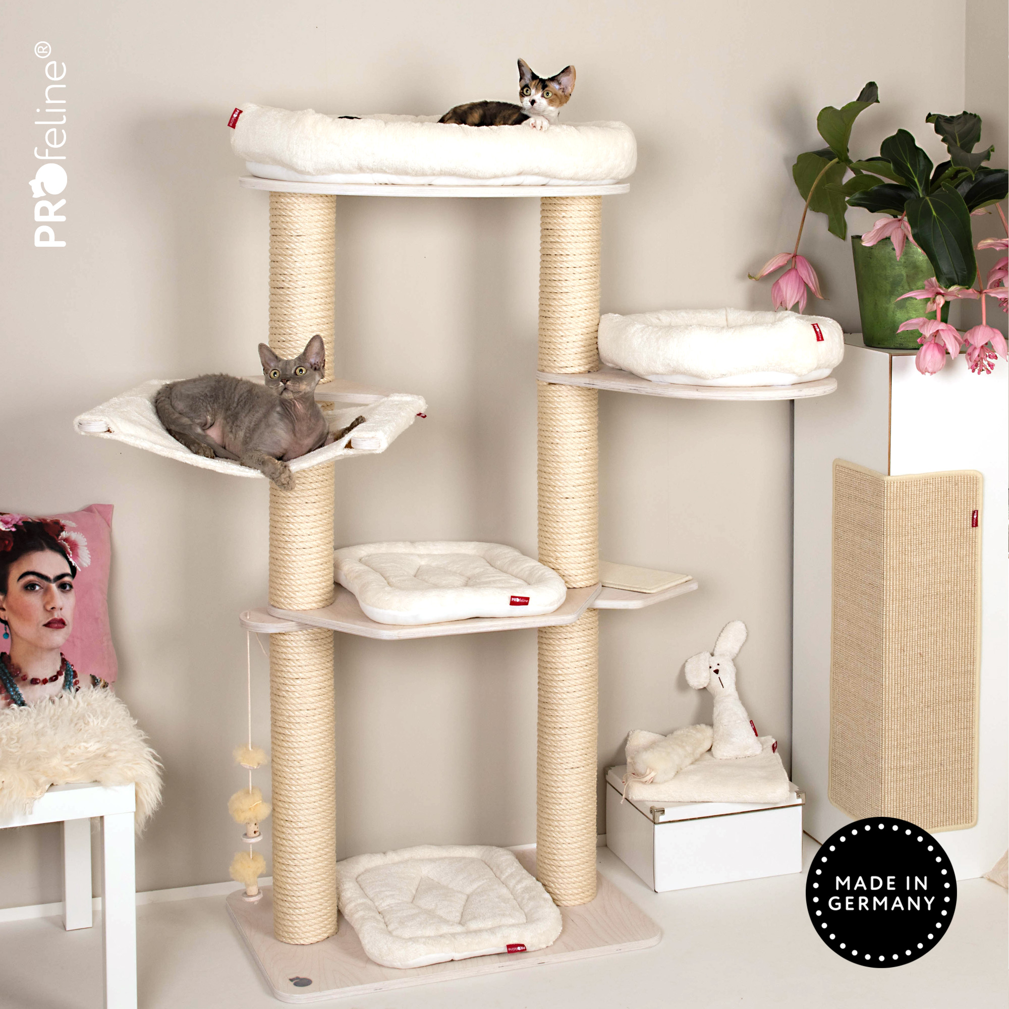 Cat Tree Model Emilia Kratzbaum gross waschbare Kissen