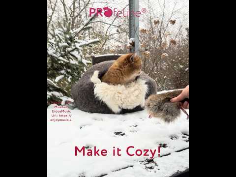 Felted Cat Cave Brown